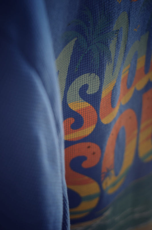 Bula Earth Waffle Knit Tshirt -Blue