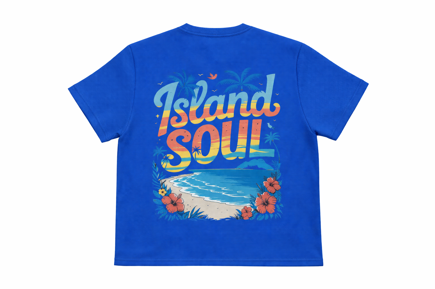 Bula Earth Waffle Knit Tshirt -Blue