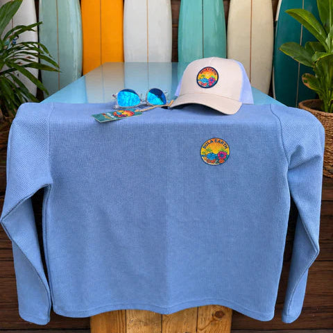WAFFLE KNIT LONG SLEEVE