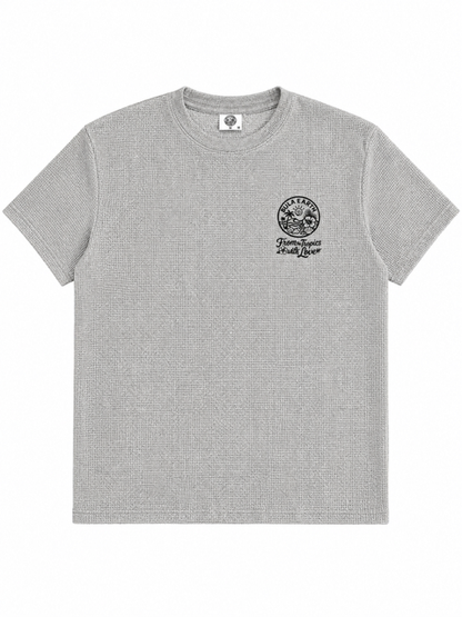 Bula Earth Waffle Knit T-Shirt - Grey