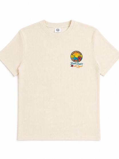 Bula Earth Waffle Knit T-Shirt - Beige