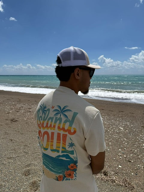 Bula Earth Waffle Knit T-Shirt - Beige
