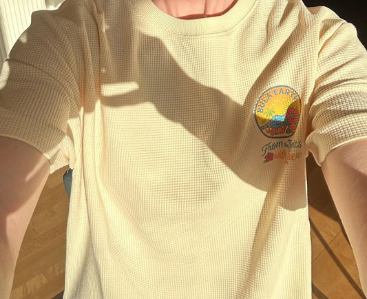 Bula Earth Waffle Knit T-Shirt - Beige