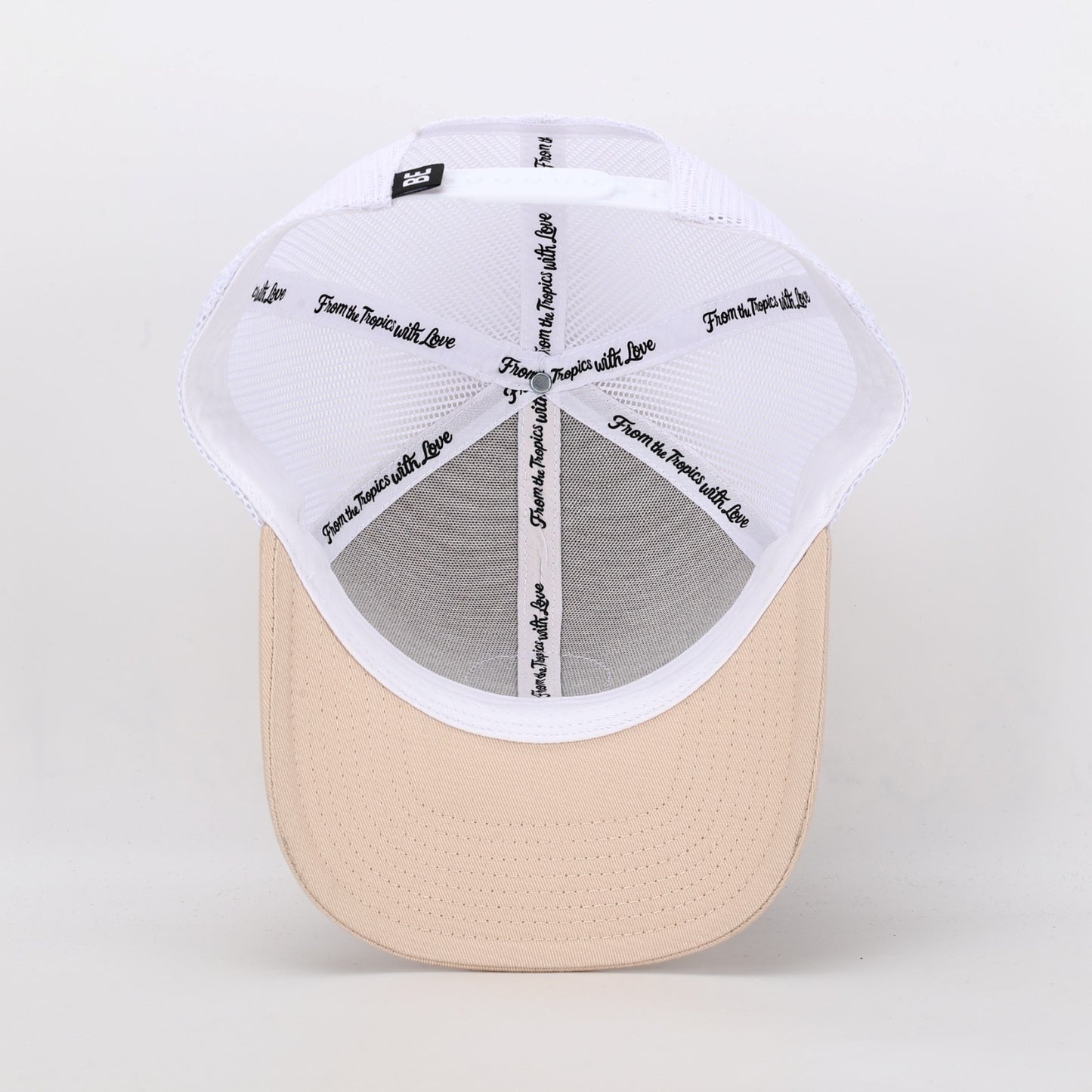Beige Mesh Trucker Hat