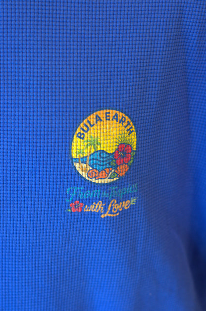Bula Earth Waffle Knit Tshirt -Blue