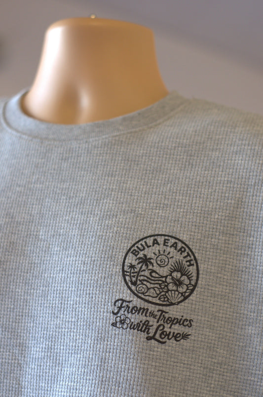 Bula Earth Waffle Knit T-Shirt - Grey