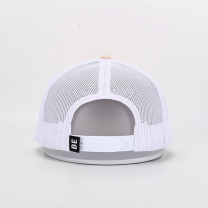 Beige Mesh Trucker Hat